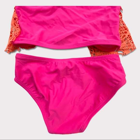 Kensie Girl 2 Piece Crochet Tankini Swimsuit Set for Girls - Picture 7 of 8